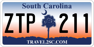 SC license plate ZTP211