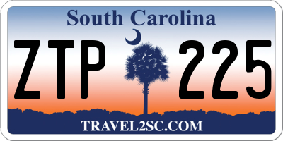 SC license plate ZTP225