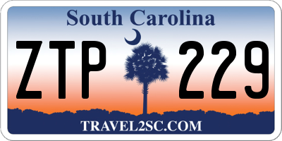 SC license plate ZTP229