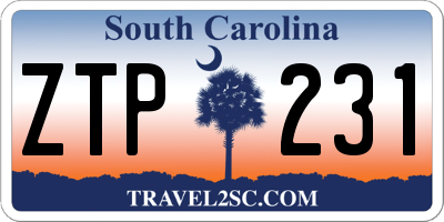 SC license plate ZTP231