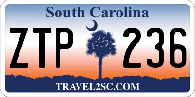 SC license plate ZTP236