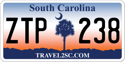 SC license plate ZTP238