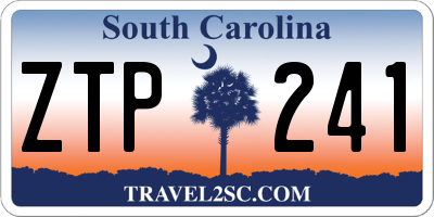 SC license plate ZTP241