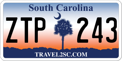 SC license plate ZTP243