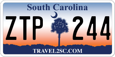 SC license plate ZTP244