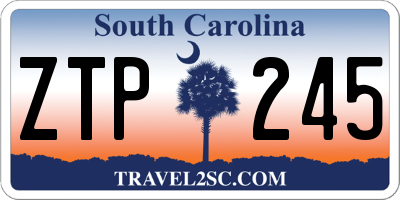 SC license plate ZTP245