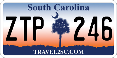 SC license plate ZTP246