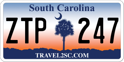 SC license plate ZTP247