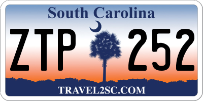 SC license plate ZTP252