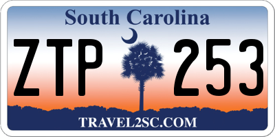SC license plate ZTP253