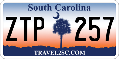 SC license plate ZTP257