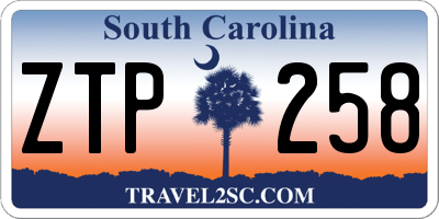 SC license plate ZTP258
