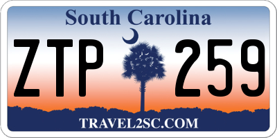SC license plate ZTP259