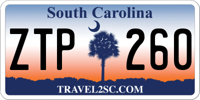 SC license plate ZTP260