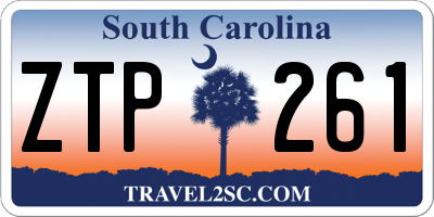 SC license plate ZTP261