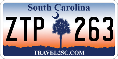 SC license plate ZTP263