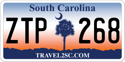 SC license plate ZTP268