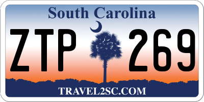 SC license plate ZTP269
