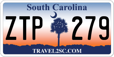 SC license plate ZTP279