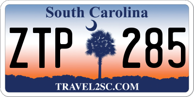 SC license plate ZTP285