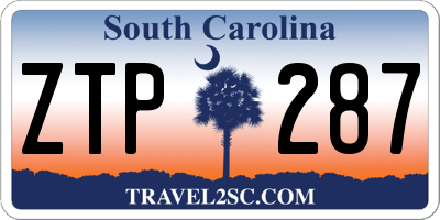 SC license plate ZTP287