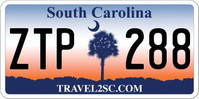SC license plate ZTP288