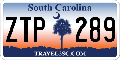 SC license plate ZTP289