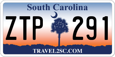 SC license plate ZTP291
