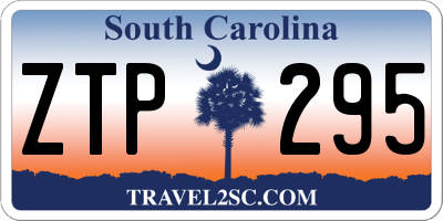 SC license plate ZTP295