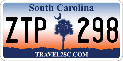 SC license plate ZTP298