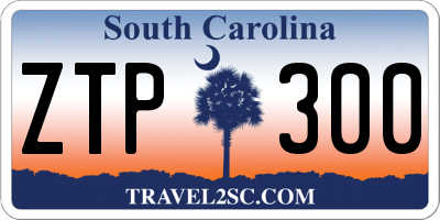 SC license plate ZTP300