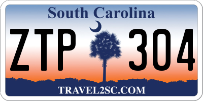 SC license plate ZTP304