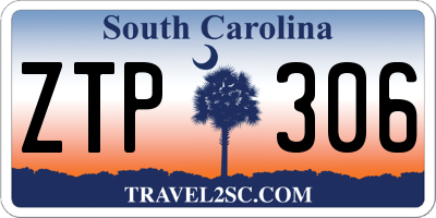 SC license plate ZTP306