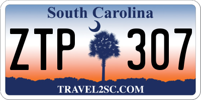 SC license plate ZTP307