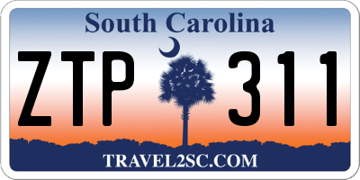SC license plate ZTP311