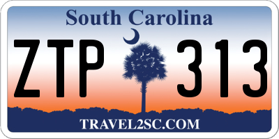 SC license plate ZTP313