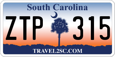 SC license plate ZTP315