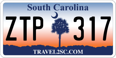 SC license plate ZTP317