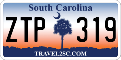 SC license plate ZTP319