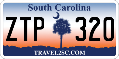 SC license plate ZTP320