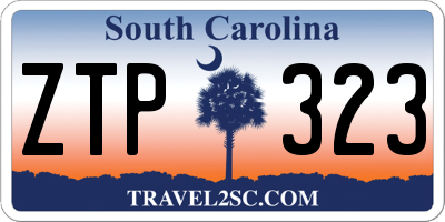 SC license plate ZTP323