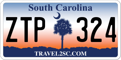 SC license plate ZTP324