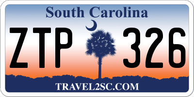 SC license plate ZTP326