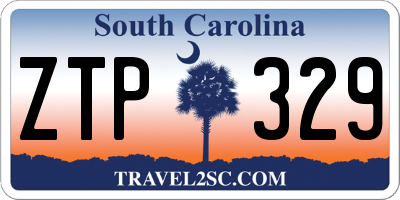 SC license plate ZTP329
