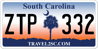 SC license plate ZTP332