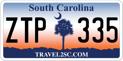 SC license plate ZTP335