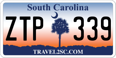 SC license plate ZTP339