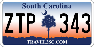 SC license plate ZTP343