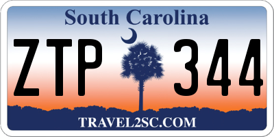 SC license plate ZTP344