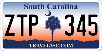 SC license plate ZTP345
